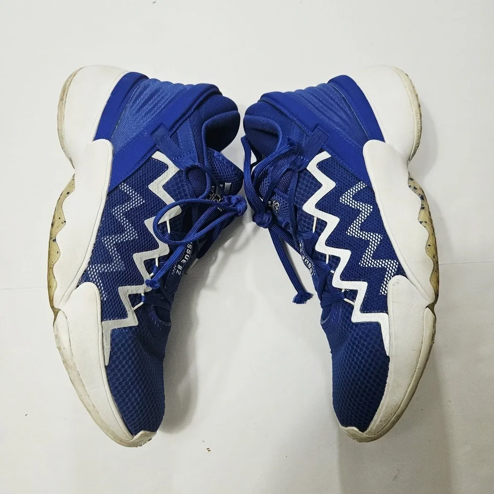 Adidas D.O.N. Issue 2 Royal Blue White Basketball Sneakers FW8514 Men's Size 11